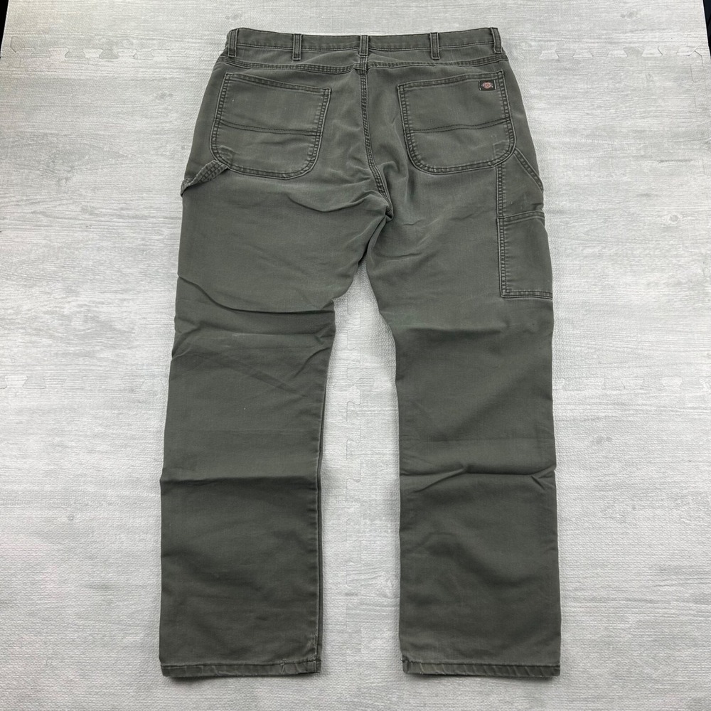Vintage Dickies Flex Carpenter Pants Size 38x32 Green Regular Fit Workwear